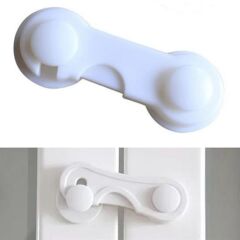 KanguruMarkt® Bebek Çocuk Güvenliği Çekmece ve Dolap İçin Kendiliğinde Yapışkanlı Vidasız Kapak Kilidi