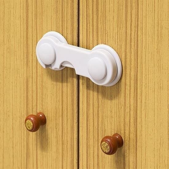 Bebek Güvenliği Çekmece ve Dolap İçin Kendiliğinde Yapışkanlı Kilit