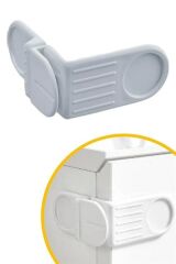 KanguruMarkt® Bebek Çocuk Güvenlik Çekmece ve Dolap İçin Kendiliğinde Yapışkanlı Vidasız Köşe Kapak Kilidi