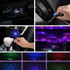 USB Sese Duyarlı 8 Farklı Mod Işıklı LED Atmosfer Işığı