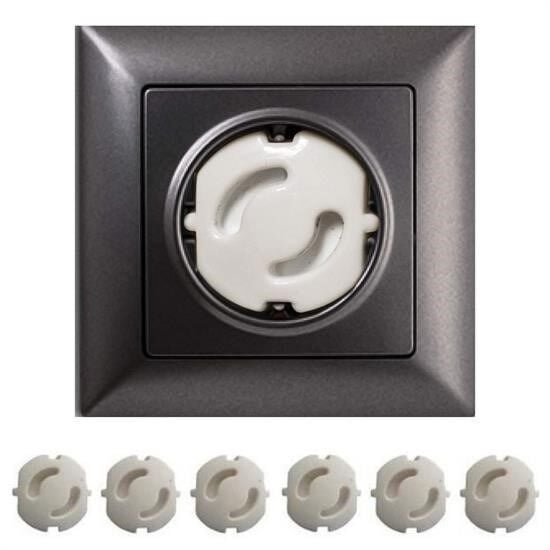 KanguruMarkt® Bebek Çocuk Priz Koruma Kapağı (6 Adet) Çocuk Güvenliği, Priz Muhafazası, Priz Kapatıcı