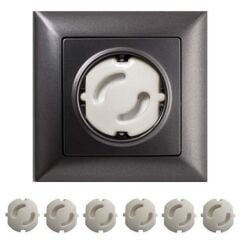 KanguruMarkt® Bebek Çocuk Priz Koruma Kapağı (6 Adet) Çocuk Güvenliği, Priz Muhafazası, Priz Kapatıcı