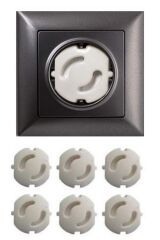 KanguruMarkt® Bebek Çocuk Priz Koruma Kapağı (6 Adet) Çocuk Güvenliği, Priz Muhafazası, Priz Kapatıcı