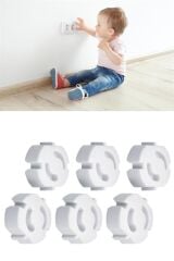 KanguruMarkt® Bebek Çocuk Priz Koruma Kapağı (6 Adet) Çocuk Güvenliği, Priz Muhafazası, Priz Kapatıcı