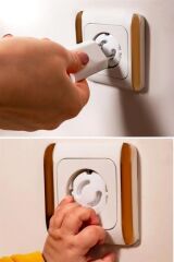 KanguruMarkt® Bebek Çocuk Priz Koruma Kapağı (6 Adet) Çocuk Güvenliği, Priz Muhafazası, Priz Kapatıcı