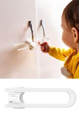 KanguruMarkt® Bebek Çocuk Çekmece ve Dolap Koruma Raylı Güvenlik Sistemi Emniyet Kilidi