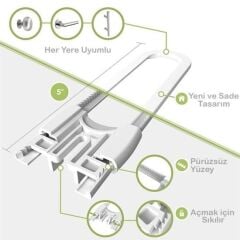 KanguruMarkt® Bebek Çocuk Çekmece ve Dolap Koruma Raylı Güvenlik Sistemi Emniyet Kilidi