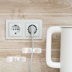 KanguruMarkt®  6'lı Pratik Kablo Toparlayıcı Yapışkanlı Klips Mutfak Air Fryer Kettle Kahve Tost Makinası