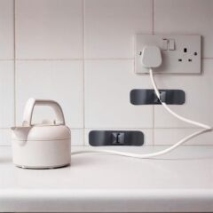 KanguruMarkt®  6'lı Pratik Kablo Toparlayıcı Yapışkanlı Klips Mutfak Air Fryer Kettle Kahve Tost Makinası