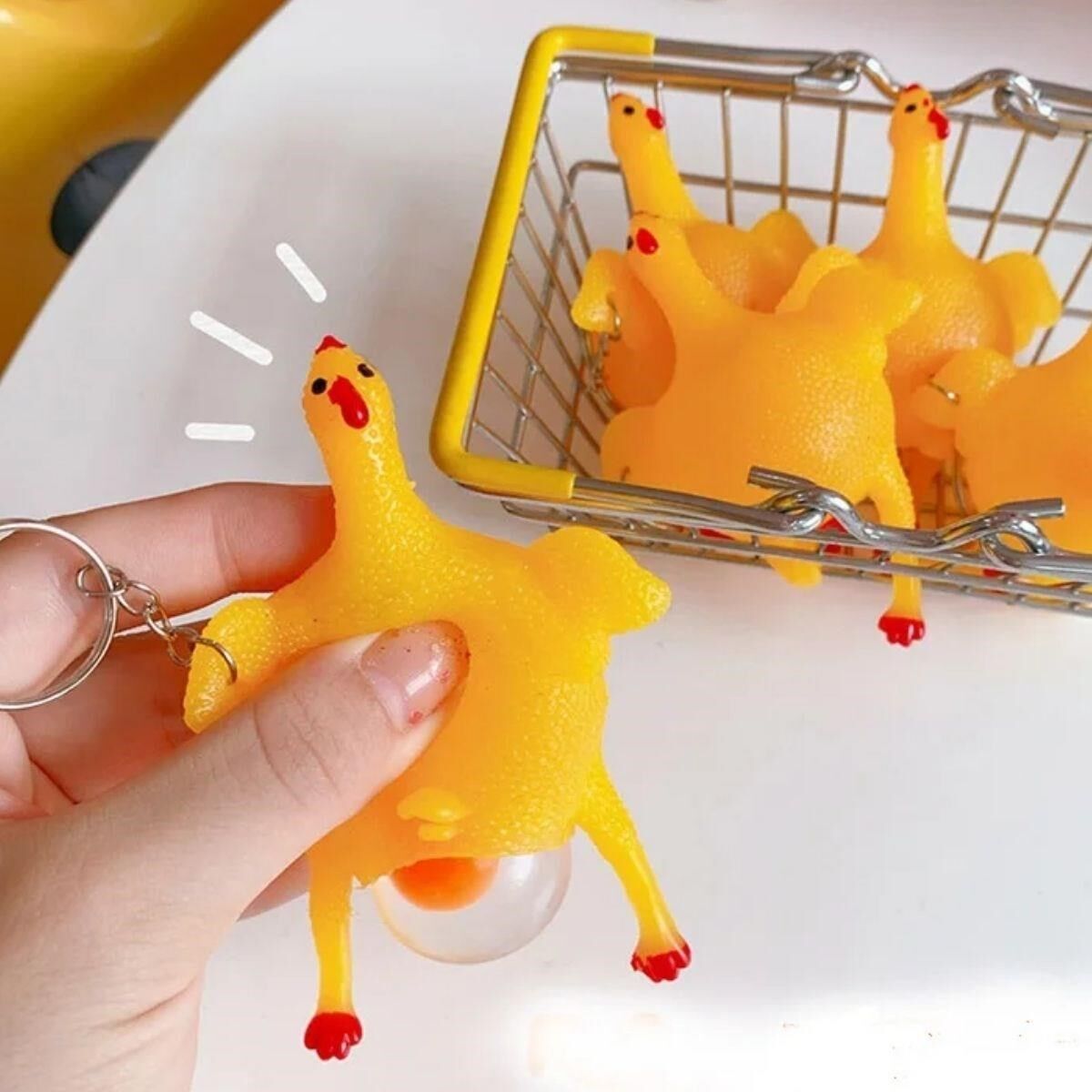 KanguruMarkt® Yumurtlayan Eğlenceli Tavuk Anahtarlık