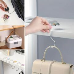 KanguruMarkt® Masaya Takılabilen Çanta Askısı Çanta Tipi Pratik Metal Çanta Kanca