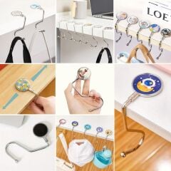 KanguruMarkt® Masaya Takılabilen Çanta Askısı Çanta Tipi Pratik Metal Çanta Kanca