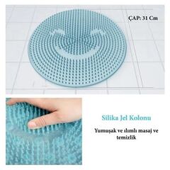 Silikon Fırçalı Banyo Masaj Matı