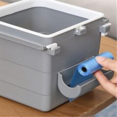 Mini Masa Çöp Kovası Plastik Tezgah Altı Geri Çekilebilir Yapışkanlı