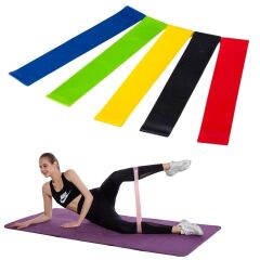 KanguruMarkt®  5li Egzersiz Direnç Bant Seti Pilates Crossfit Ekipmanları