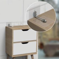 KanguruMarkt® Deprem İçin Ultra Dayanıklı Çivisiz Duvarı Delmeden Ayarlanabilir Eşya Sabitleyici Aparat