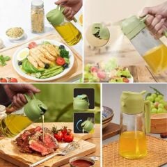 KanguruMarkt®  2si 1arada Yağ Dökücü ve Spreyli Yağdanlık Cam Yağ Püskürtücü