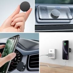 KanguruMarkt® Tüm Modellerle Uyumlu Manyetik Araç İçi Telefon Tutucu Çok Amaçlı Güçlü Mıknatıs Tutucu