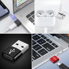 USB'den TYPE-C 'ye Dönüştürücü Adaptör
