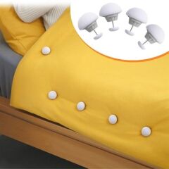 KanguruMarkt® 4 Adet Mantar Model Yorgan Kılıfı Ve Çarşaf Tutucu Sabitleyici