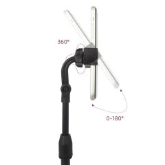 Masa Üstü Tablet ve Telefon Tutucu Plastik Aparat Siyah