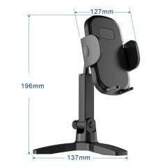 Masaüstü Telefon Standı 360 Derece Dönebilen Başlıklı Tripod