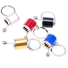 KanguruMarkt® Hareketli Araba Vites Anahtarlık Altı Hız Manuel Vites Dişli Shifter Topuzu Metal Anahtarlık