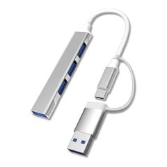 KanguruMarkt® 4 Port'lu Bağlantı İstasyonu Ultra İnce USB Bölücü TYPE-C tipi Çoklu Arayüz Adaptörü Multi Usb Çoklayıcı