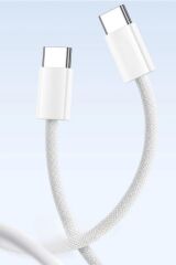 Apple 15/15 Pro Type-C to Type-C Hasır Örgü Hızlı Şarj Kablosu (1m)