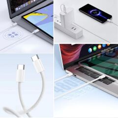 KanguruMarkt® Apple 15/15 Pro Type-C to Type-C Hasır Örgü Hızlı Şarj Kablosu (1m)