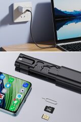 Cep Tipi 60W Type-C, Iphone Şarj, Micro USB Hızlı Şarj Data Kablo Seti