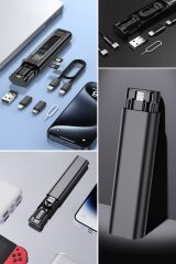 Cep Tipi 60W Type-C, Iphone Şarj, Micro USB Hızlı Şarj Data Kablo Seti