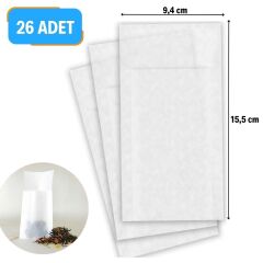 KanguruMarkt® 26 Adet Pratik Kullan At Çay,Bitki Çayı,Filtre Kahve Demleme Poşeti Süzgeci