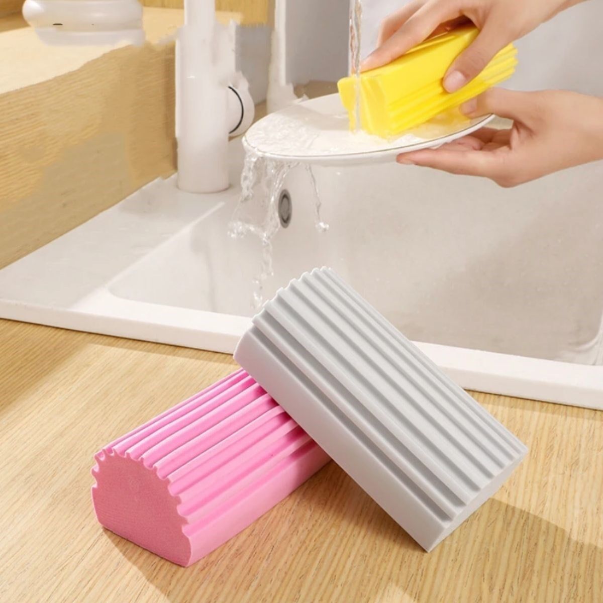 KanguruMarkt® Nemli Silgi Süngeri Banyo,Mutfak ve Araba İçin Temizlik Süngeri