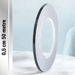 Gümüş Renk Fayans Arası Dekoratif Şerit Bandı – 50 Metre Uzunluk, Banyo ve Derz Arası Suya Dayanıklı Estetik Dekorasyon Bandı