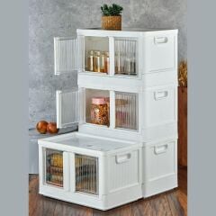 KanguruMarkt® Tek Katlı (1 Ünite) Üst Üste Eklenebilir Demonte Mutfak ve Banyo Düzenleyici Raf-Beyaz