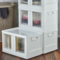 KanguruMarkt® Tek Katlı (1 Ünite) Üst Üste Eklenebilir Demonte Mutfak ve Banyo Düzenleyici Raf-Beyaz