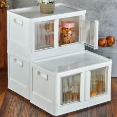 KanguruMarkt® Tek Katlı (1 Ünite) Üst Üste Eklenebilir Demonte Mutfak ve Banyo Düzenleyici Raf-Beyaz