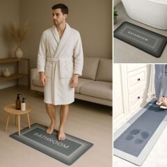 KanguruMarkt® Sihirli Süper Su Emici Kaymaz Tabanlı Uzun Paspas 40*120 cm