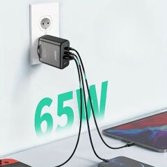 KanguruMarkt® 65W Hızlı Şarj Edebilen TYPE C uçlu Şarj Aleti