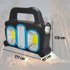 Güneş Enerjili Taşınabilir Çalışma Lambası Powerbank Özellikli