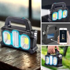 Güneş Enerjili Taşınabilir Çalışma Lambası Powerbank Özellikli