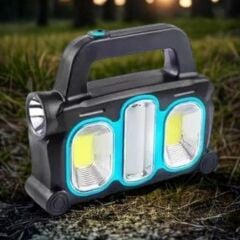 KanguruMarkt®  Hurry Bolt Güneş Enerjili Taşınabilir Çalışma Lambası – Powerbank Özellikli