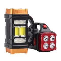 Solar ve USB Şarjlı LED + COB El Feneri