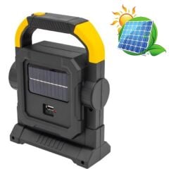 KanguruMarkt®  HelloCloud Şarjlı Solar LED Çalışma Işığı | USB Çıkışlı Taşınabilir Projektör Lamba