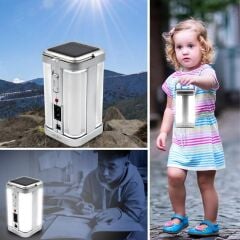 KanguruMarkt® Güneş Enerjili Şarjlı Işık 1200mAh Yeniden Şarj Edilebilir Batarya YG-7977S