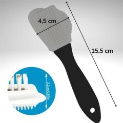 KanguruMarkt® Çift Taraflı Pratik Taşınabilir Süet Nubuk Deri Çizme Bot Ayakkabı Temizleme Bakım Fırçası