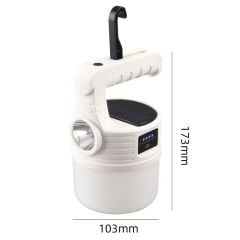 KanguruMarkt® LED Güneş Enerjili Kamp Lambası–2000 Lümen Süper Parlak, 5 Aydınlatma Modlu,USB ile Şarj Edilebilir Dış Mekan,Asılabilir Torch El Feneri