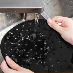 Renkli Isıya Dayanıklı Yıkanılabilir Silikon Fırın ve Airfryer Pişirme Matı