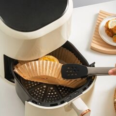 50 Adet 20 cm AirFryer Pişirme Kağıdı Yuvarlak Tabak